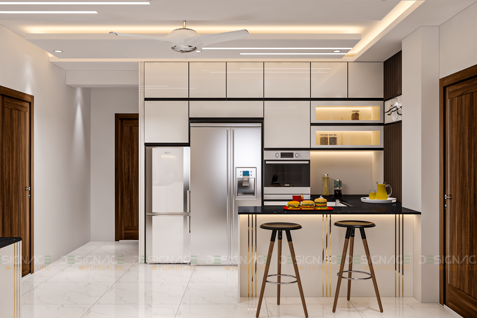 Home Interior Kitchen Cabinet Design In