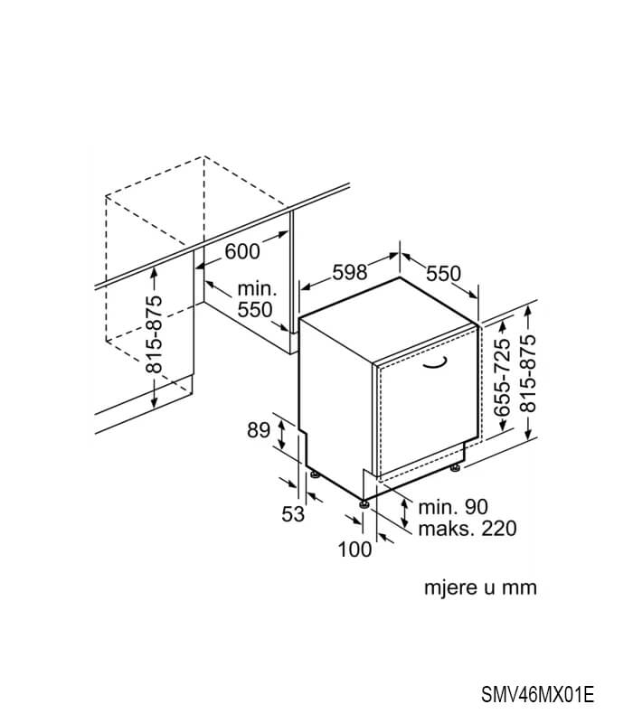 SMV46MX01E Bosch Built in Dishwasher DesignAge